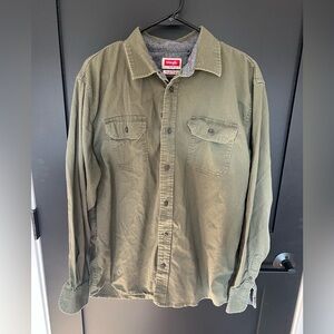 Green Utility Wrangler Button Down Jacket
